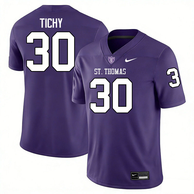 St. Thomas-Minnesota Tommies #30 Nash Tichy College Football Jerseys,Uniforms-Purple